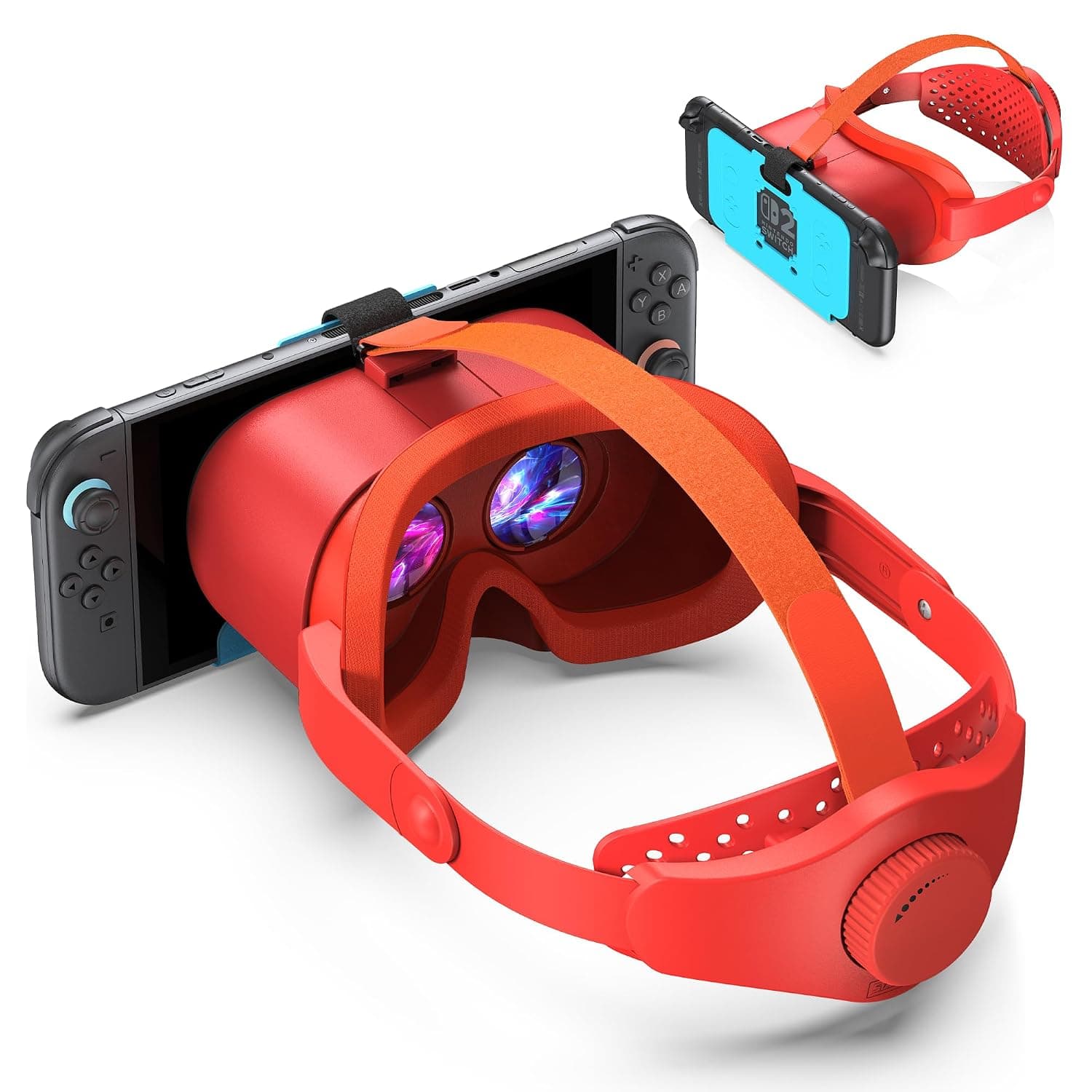 Upgraded VR Headset for Nintendo Switch 2 (2025), Switch 2 Virtual Reality VR Glasses with Adjustable HD Lenses and Comfortable Head Strap, Virtual Boy 3D Goggles for Switch 2 Accessories, Orange&Blue