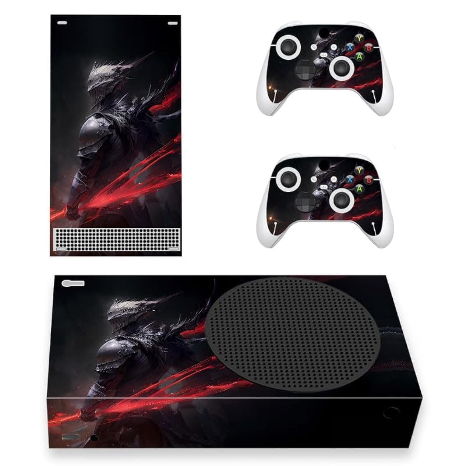 PlayVital Custom Vinyl Skins for Xbox Series S, Wrap Decal Cover Stickers for Xbox Series S Console Controller - Abyss Knight | Xbox Series S Console Sticker Skills - Knight of the Abyss
