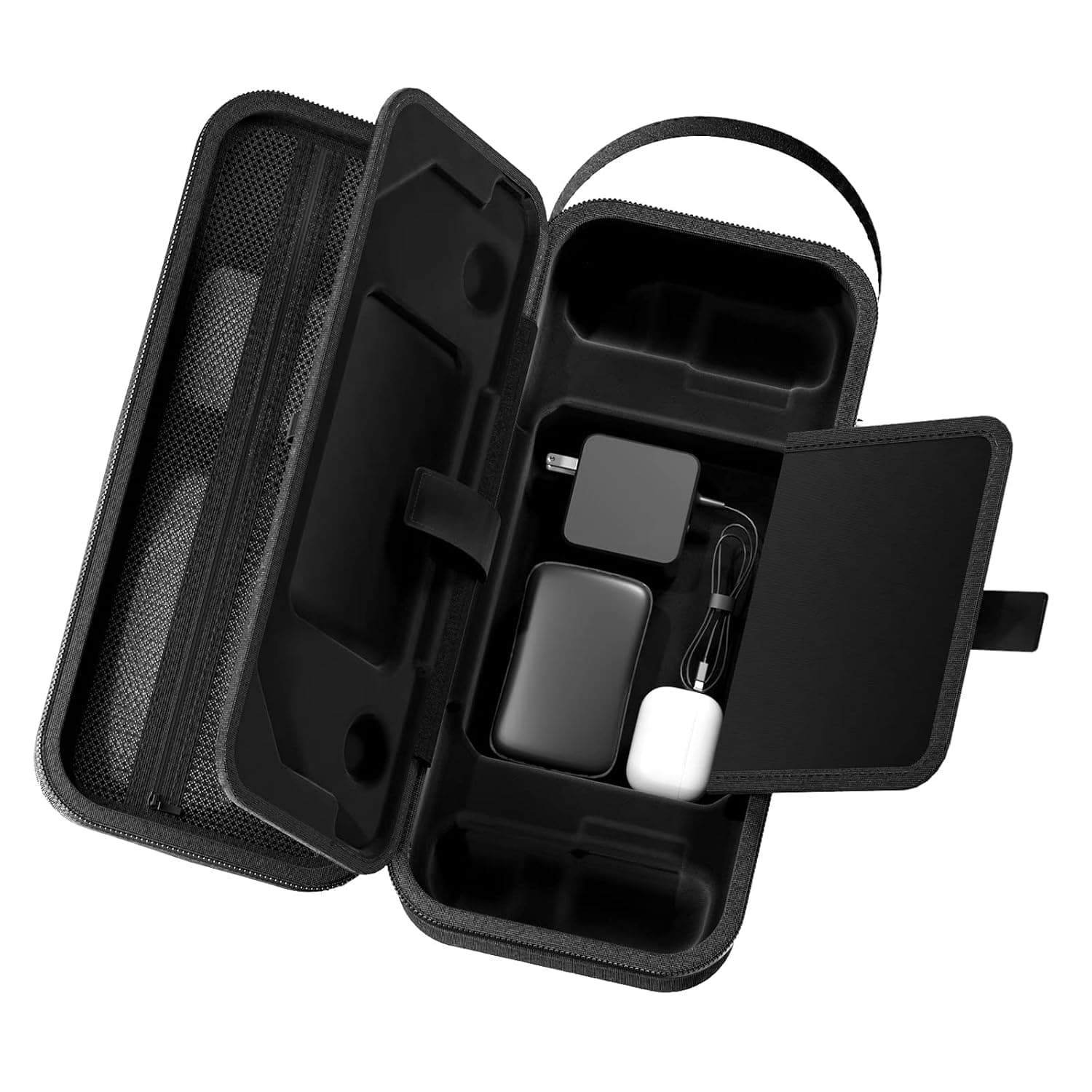 BINBOKPLAY Steam Deck Carrying Case Protective Hard Shell Carry Bag Built-in Storage mesh pocket/bottom storage slot/Dual steam deck console shields, Portable Travel Carrying Case Pouch for Steam Deck