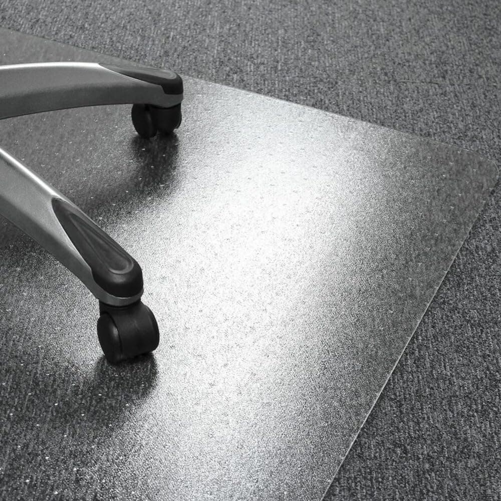 Floortex® Polycarbonate Rectangular Chair Mat, Carpet up to 12mm 89 x 119cm
