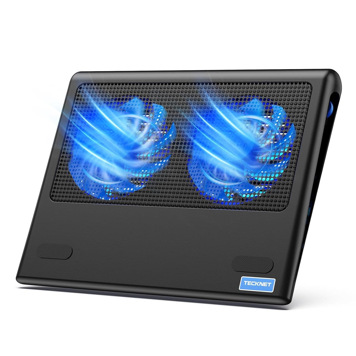 TECKNET Laptop Cooling Pad, Laptop Notebook Cooler Cooling Pad Stand with 2 Ultra Quiet Fans, Ergonomic Comfort Notebook Cooler Pad Fits for 12"-16" Laptop