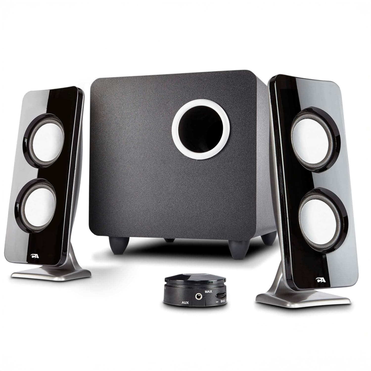 Cyber Acoustics 62W iMac Style 2.1 Stereo Speaker with Subwoofer - Great for multimedia laptop or PC computers - perfect for Music, Movies, and Gaming (CA-3610) | Impressive 2.1 PC Speaker System; 3.5mm Connection; Control Pod for Volume, Bass, Aux Input; Music, Movies, Gaming