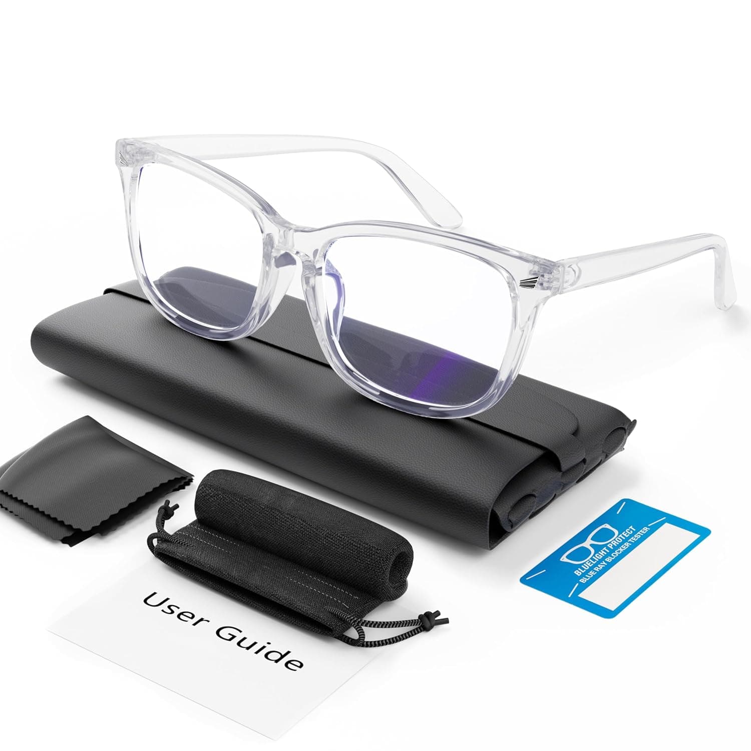 COOLOO Blue Light Blocking Glasses, Anti Glare Gaming Computer Glasses | Reduce Eye Fatigue, Clear True Vision, Impact Resistance, Anti Scratched, UV 400 Protection