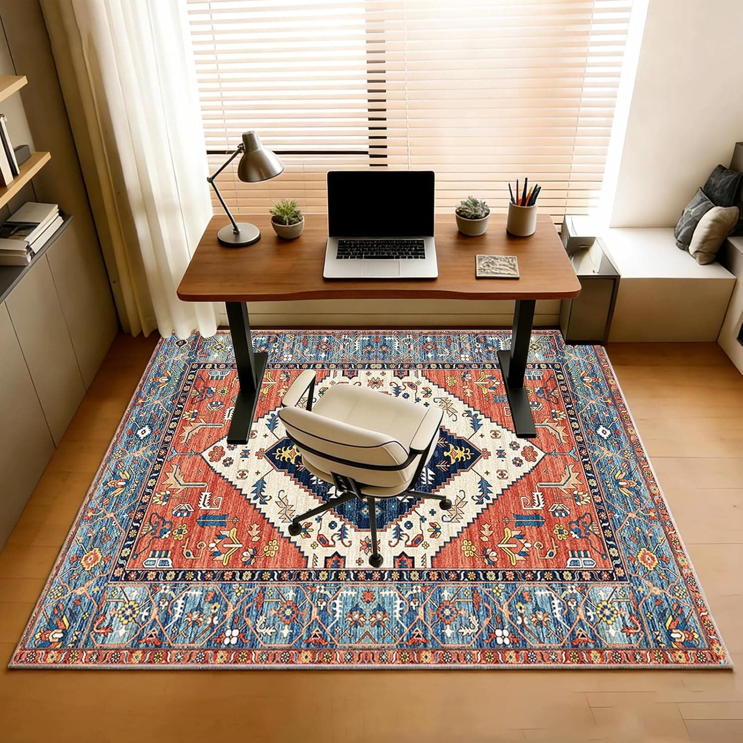 80 x 120 cm Office Chair Mat for Hard Floor, Chair Floor Protection Mat, Heavy Duty Anti-Slip Desk Chair Mats Rugs for Home Office, Computer Desk Chair Mat Hard Floor Washable Chair Rolling Mat