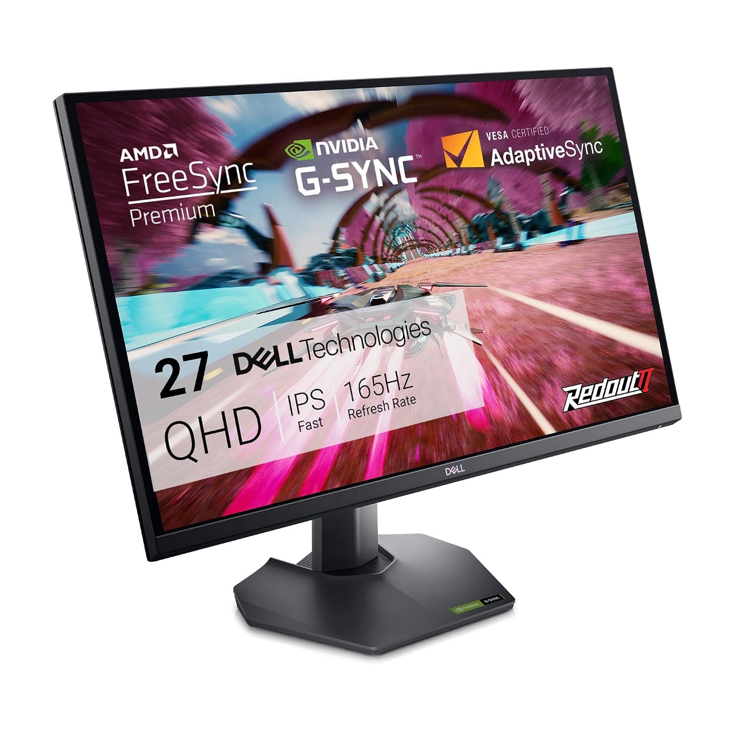 Dell G2724D 27 Inch QHD (2560x1440) Gaming Monitor, 165Hz, Fast IPS, 1ms, AMD FreeSync Premium, NVIDIA G-SYNC Compatible, 99% sRGB, HDR 400, 2x DisplayPort, HDMI, 3 Year Warranty , Black