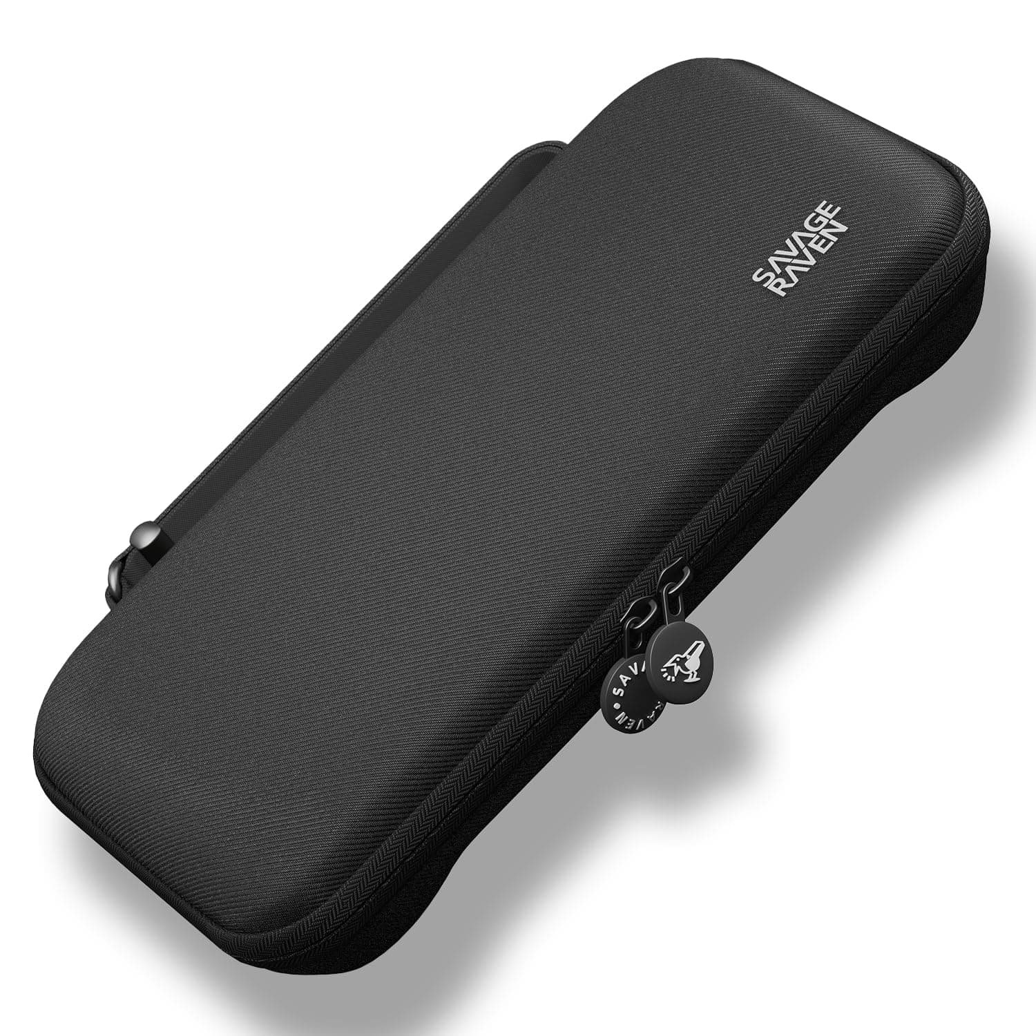 SAVAGE RAVEN by Skull & Co. Every Day Slim Carrying Case for Nintendo Switch 2: Portable Hard Shell Protective Travel Gaming Console Protection Case, Accessories, Storage, Black