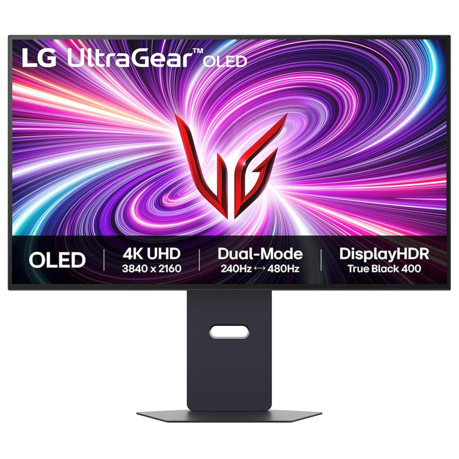 LG UltraGear OLED Gaming Monitor 32GS95UV-B – 4K 32 inch WOLED, Dual-Mode 240Hz / 480Hz, 0.03ms, AMD FreeSync Premium Pro, Built-in Speakers, HDR True Black 400, DP 1.4 with DSC, HDMI 2.1, Black