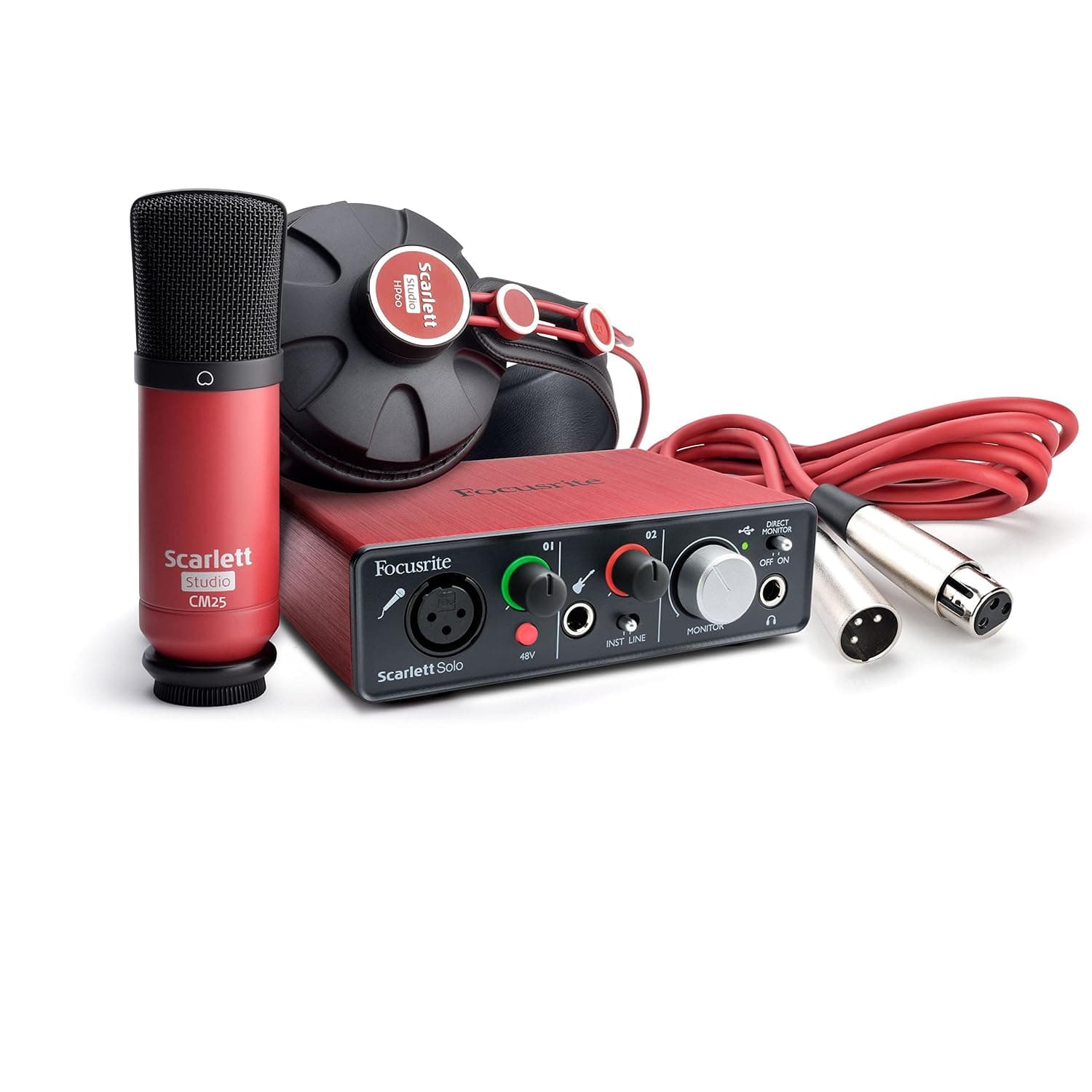 Focusrite Scarlett Solo Studio (1st GENERATION) USB Audio Interface and Recording Bundle
