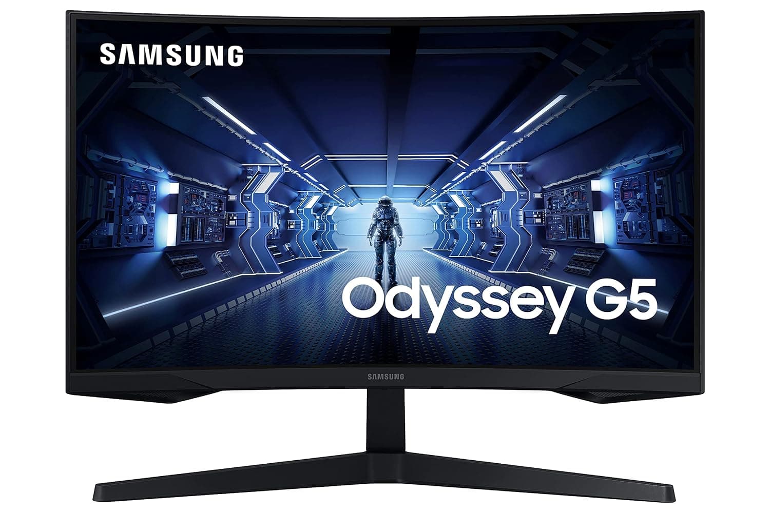 Samsung Odyssey LC27G55TQWUXEN 27" G55 1000R Curved Gaming Monitor - 144Hz, 1ms, 1440p QHD, Freesync Premium, HDR10, HDMI, 1 x Displayport, Black