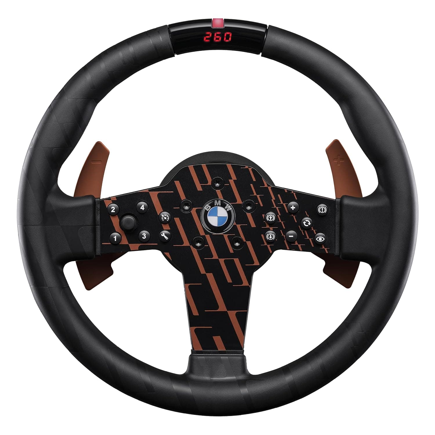 FANATEC Sim Racing CSL Steering Wheel BMW – Rubberised Grip, LED Display, RevStripe, Metal Shifter Paddles – PC, PS5, PS4 | Rubberized Handle, LED Display, RevStripe, Metal Pallets