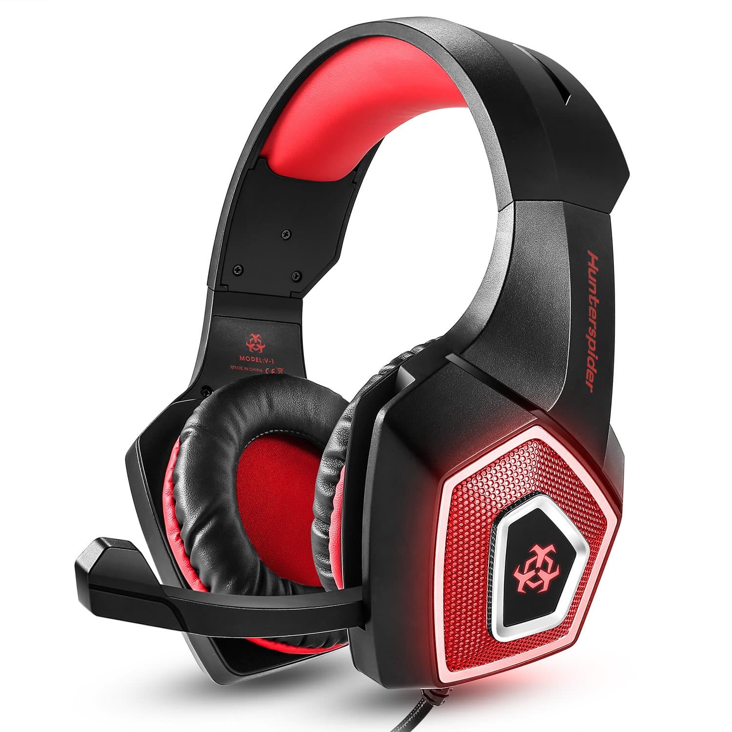 HLD Over-Ear Gaming Headset w/Mic for Xbox, PS4, PC, Switch - Stereo Bass Headphones - 3.5mm - Noise Canceling