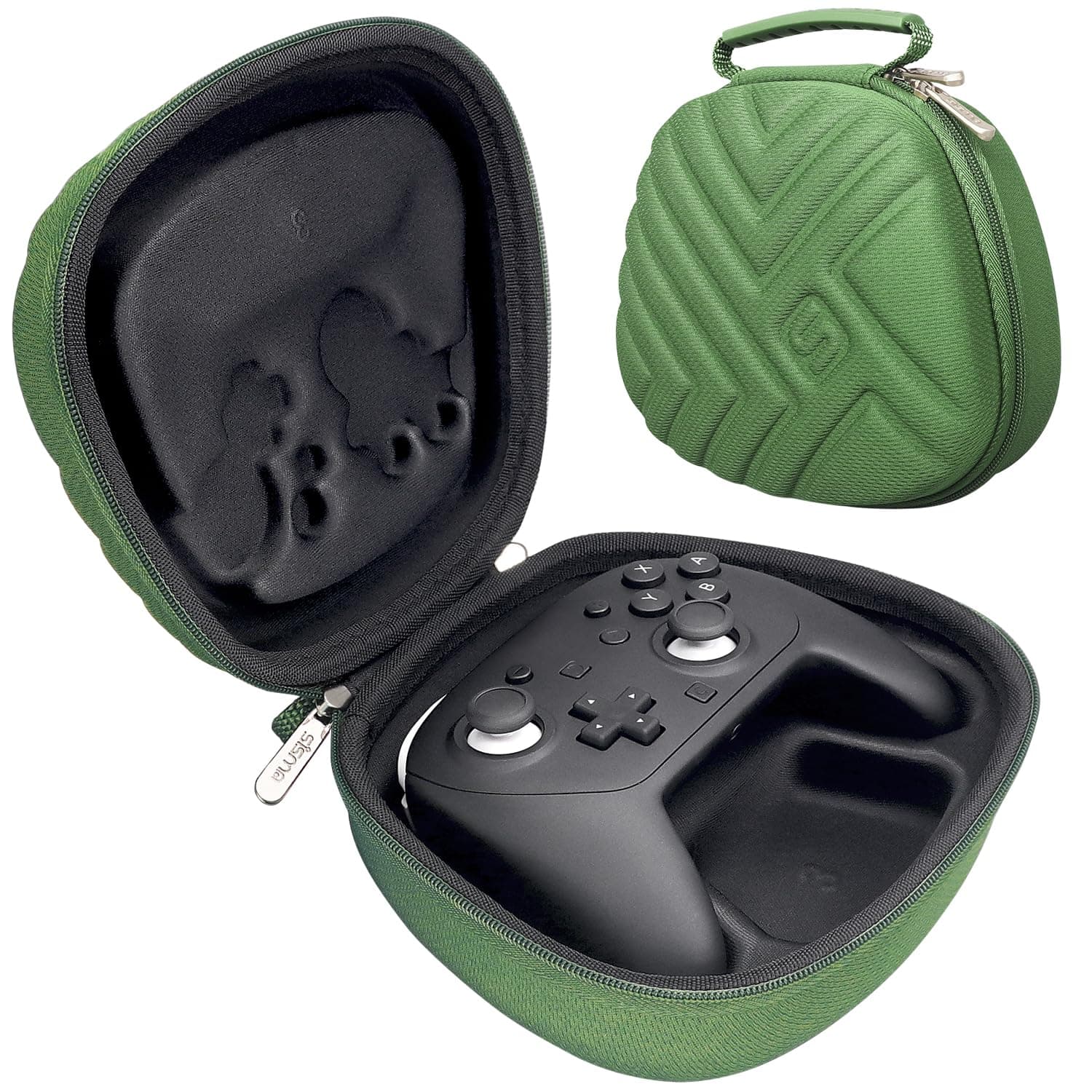 sisma Carrying Case Compatible with Nintendo Switch 2 Pro Controller, Buttons & Joysticks Full Protection, Hard Shell Original Switch Controller Travel Storage Case, ArmyGreen