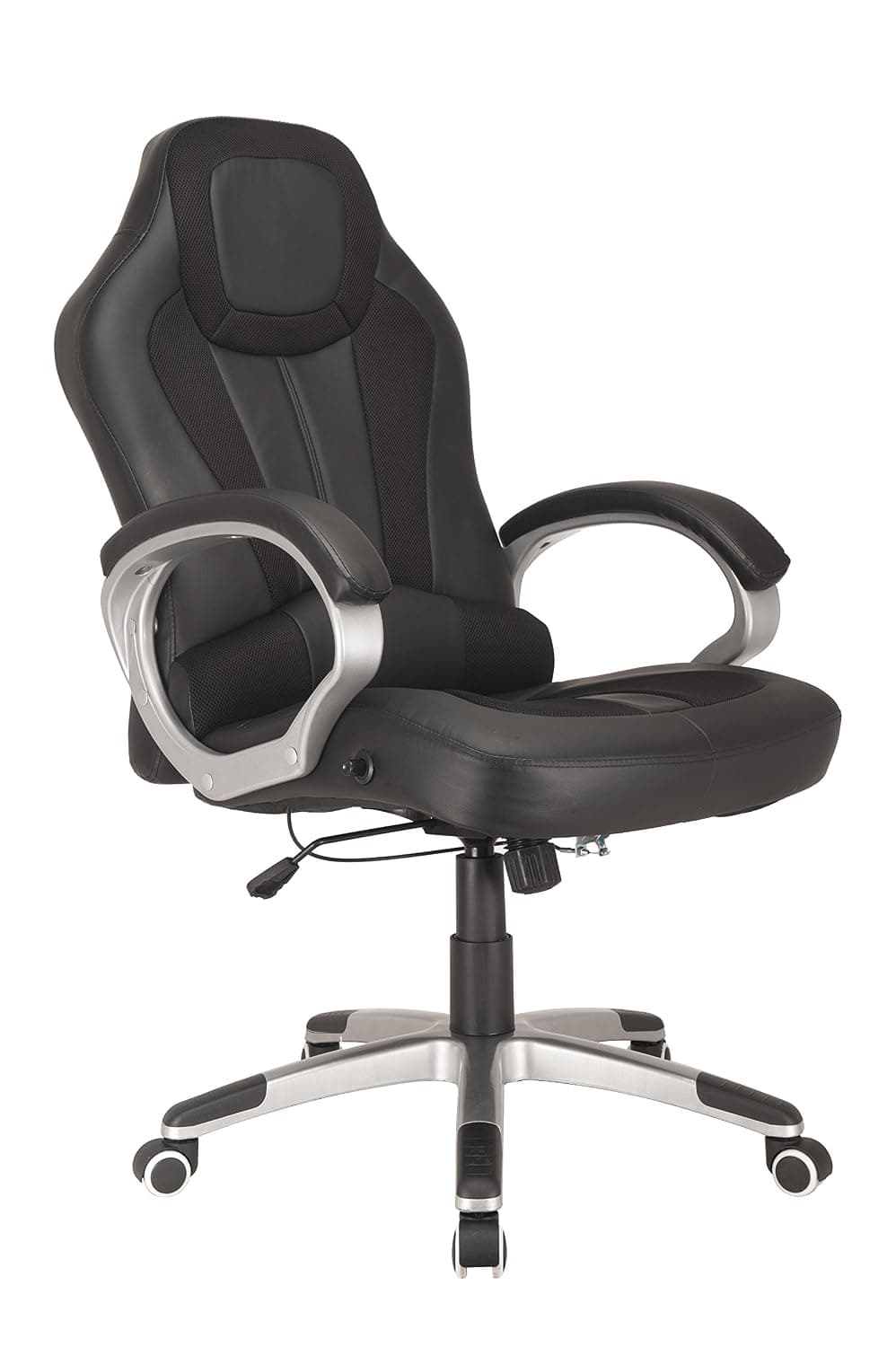 RayGar Black Gaming Chair Sports Racing Style Computer Desk Reclining Deluxe Office Chair
