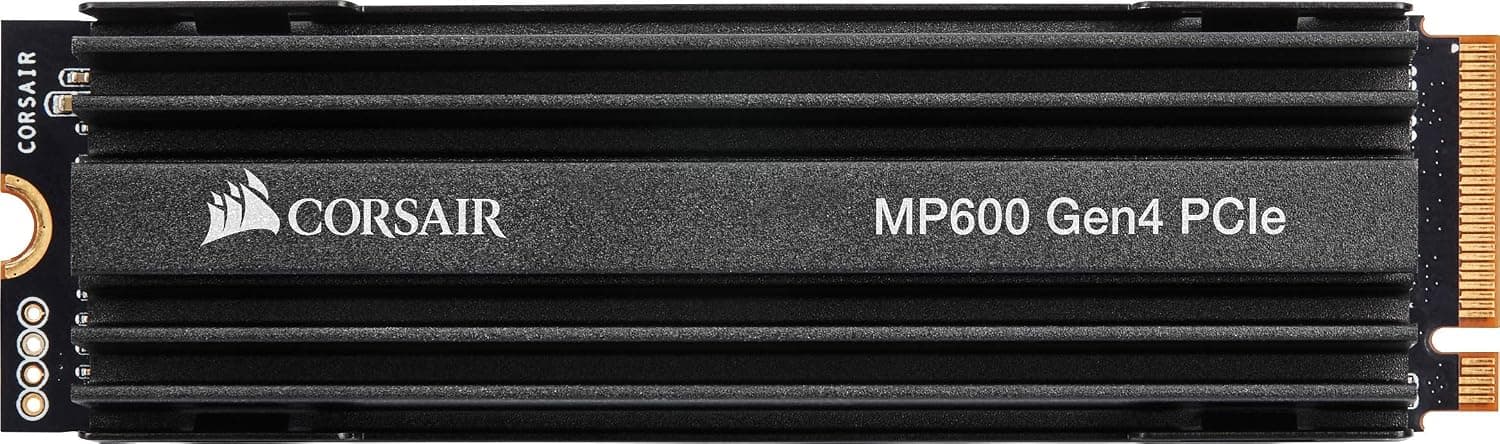 Corsair MP600 500GB M.2 NVMe PCIe x4 Gen4 SSD (Sequential Read Speeds of up to 4,950 MB/s and Write Speeds of up to 2,500 MB/s) Black