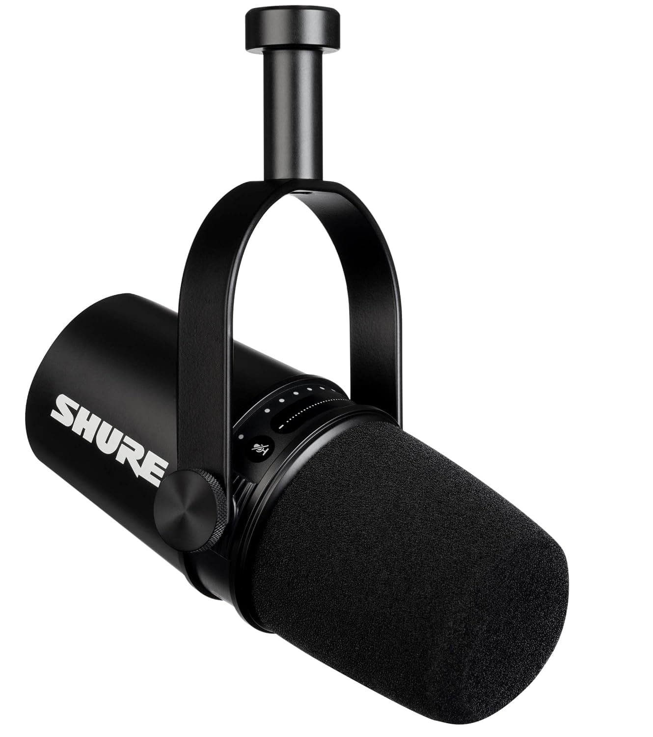 Shure MV7 USB Podcast Microphone for Podcasting, Recording, Live Streaming & Gaming, Built-In Headphone Output, All Metal USB/XLR Dynamic Mic, Voice-Isolating Technology, TeamSpeak Certified - Black | Live Streaming and Gaming, Built In Headphone Output, All Metal USB/XLR Dynamic Mic, Voice-Isolating Technology, Black