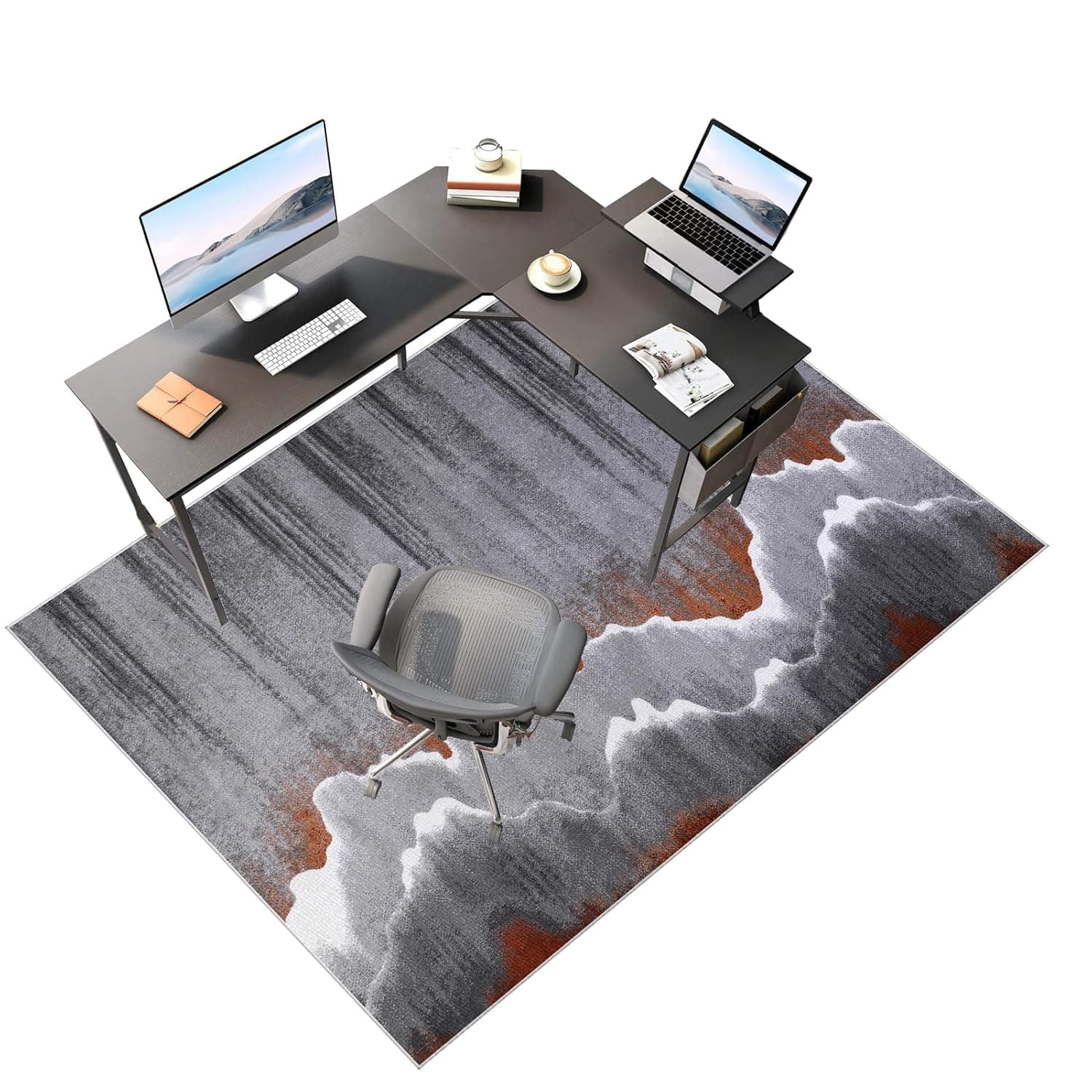 Floor Protector for Office Chair, Office Chair Mat for Hardwood Floor, Non-Slip Desk Chair Mat Office Floor Mat for Hard Wooden Tile Floors, Carpet Protector Chair Mat for Home Office 110 x 120 cm