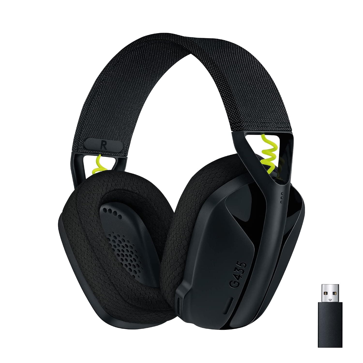 Logitech G G435 Lightspeed & Bluetooth Wireless Gaming Headset | Over-ear headphones, built-in mics, 18h battery, Dolby Atmos, PC, PS4, PS5, Nintendo Switch/Switch 2, Mobile - Black