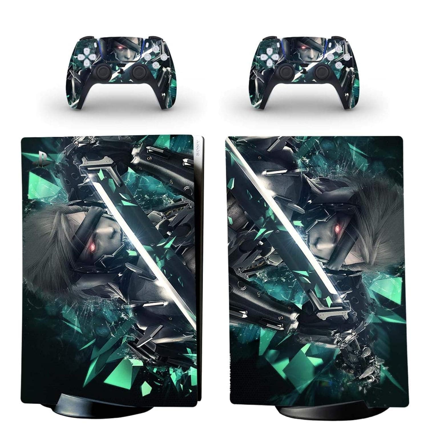 TAOSENG Metal Gear Solid PS5 Digital Edition Skin Sticker Decal Cover for PlayStation 5 Console & Controllers PS5 Skin Sticker Vinyl