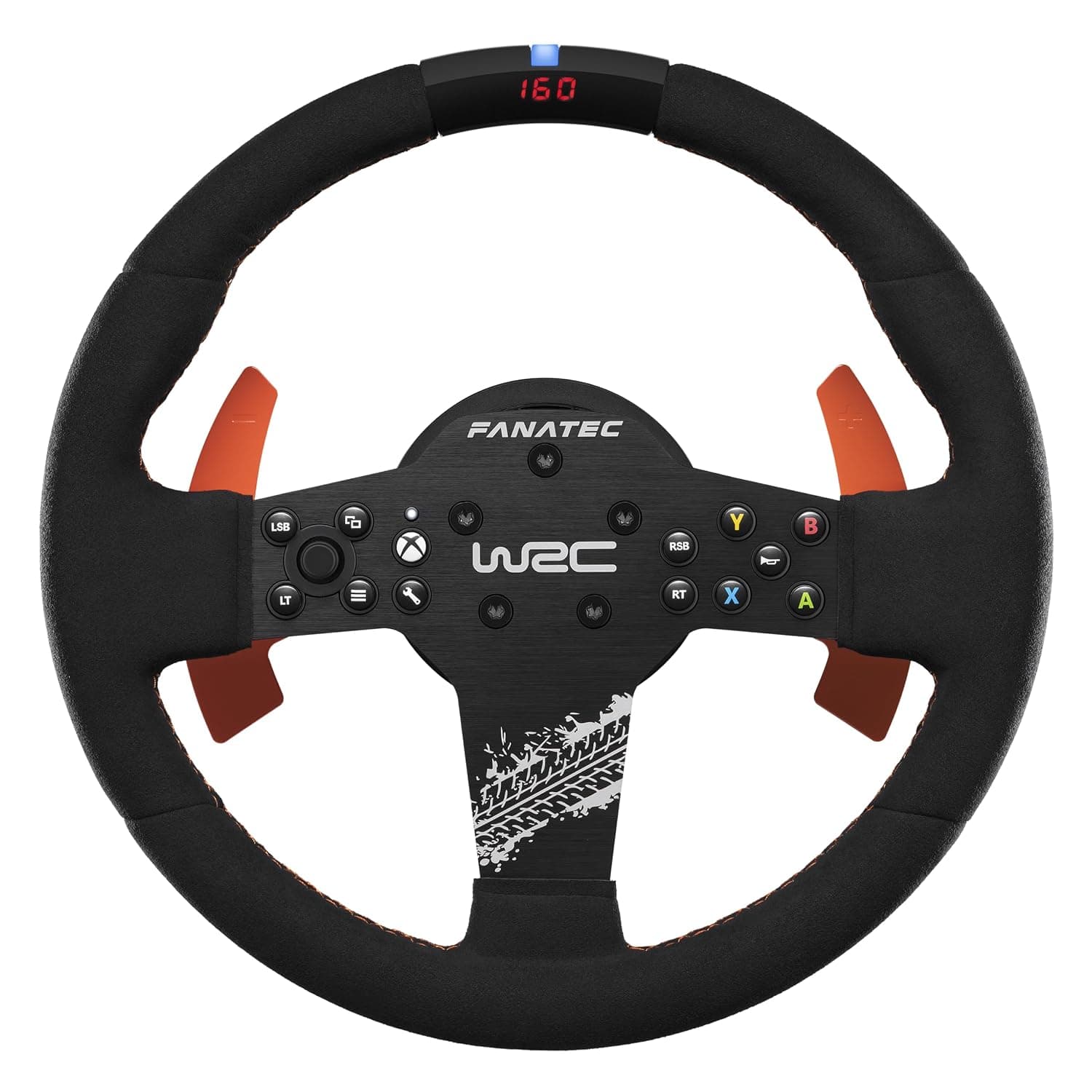 Fanatec CSL Elite Officially Licensed WRC Xbox Rally Sim Racing Steering Wheel – Alcantara® Grip, RevStripe™ LED Display, Removable Paddles, Plug-and-Play for PC, Xbox Series X|S, Xbox One | Alcantara coating, LED RevStripe, Removable Paddle, Plug-e-Play for PC, PS5, PS4, Xbox Series X|S, Xbox One