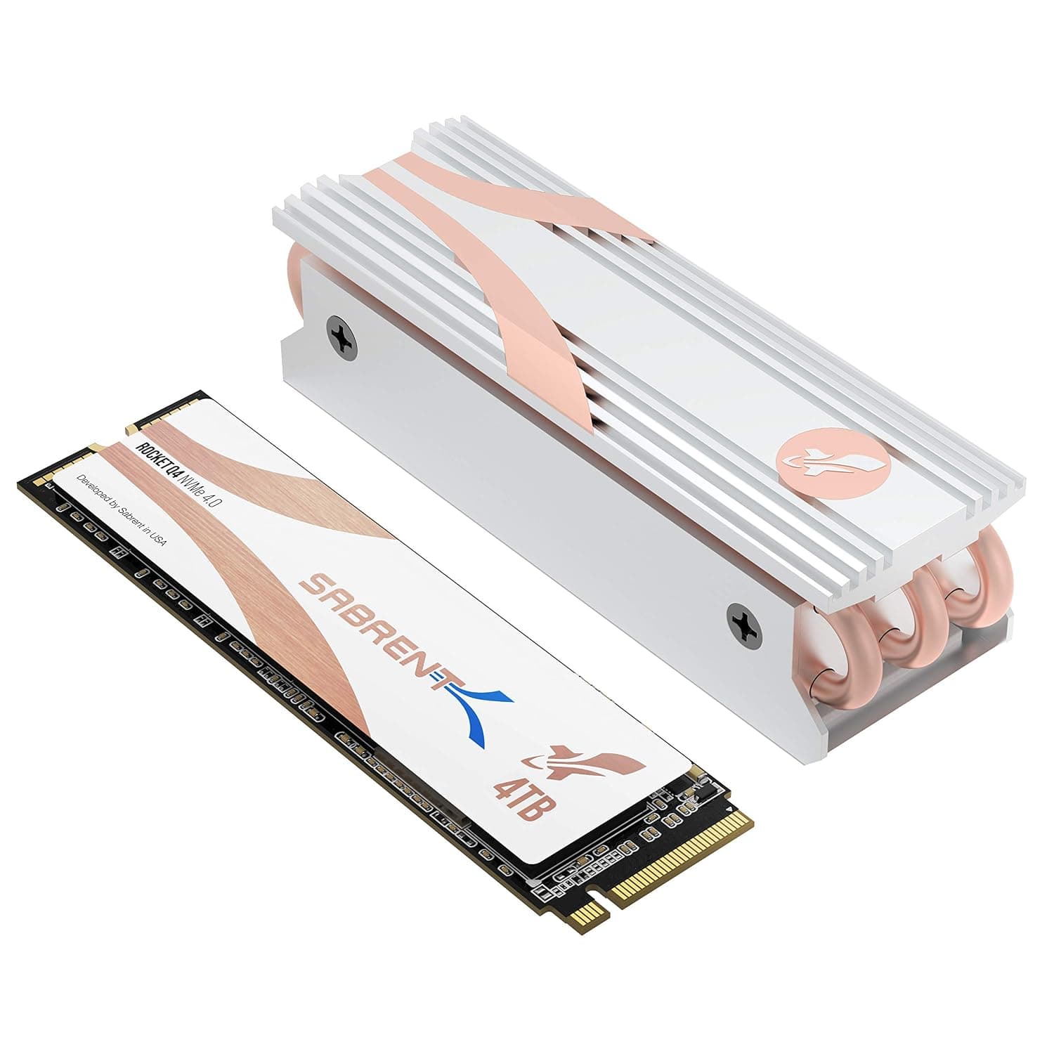 SABRENT M.2 NVMe SSD 4TB with Heatsink Gen 4, Internal Solid State 4900 MB/s Read, PCIe 4.0 2280, M2 Hard Drive High Performance Compatible with NUCs, Laptops and Desktops (SB-RKTQ4-HTSS-4TB)