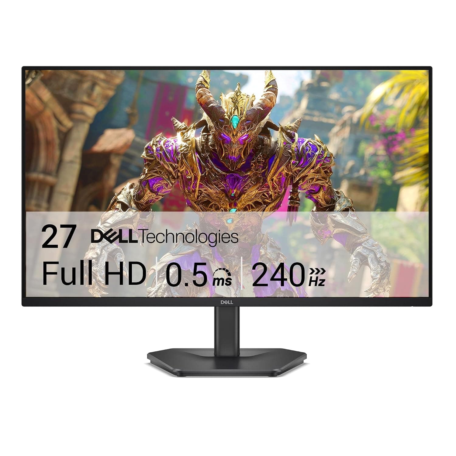 Dell 27240Hz Gaming Monitor SE2726HG 27" FHD (1920 x 1080) 240Hz IPS (In-Plane Switching) Monitor AMD FreeSync Premium, TÜV 3-Star, 2X HDMI, DisplayPort 1.4, Tilt
