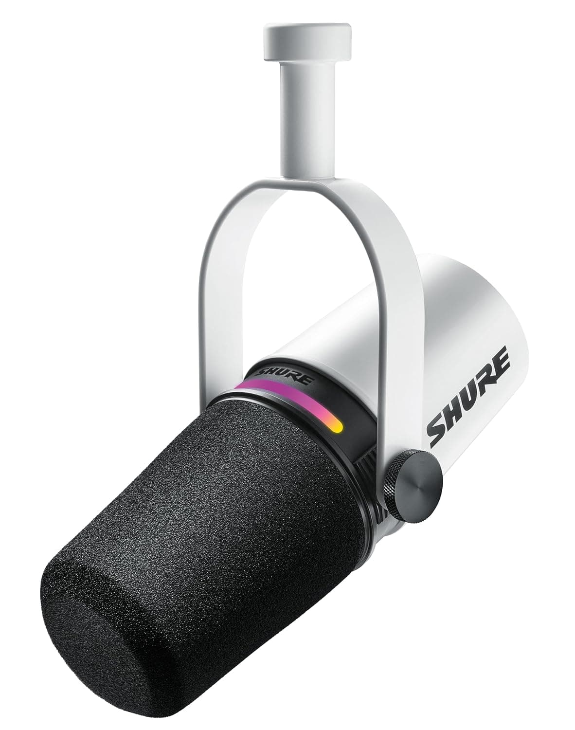 Shure MV7+ USB-C & XLR Podcast Dynamic Microphone - White | USB-C & XLR Dynamic Mic with LED Touch Panel, Auto Level & Pop Filter for Podcasting, Streaming & Recording