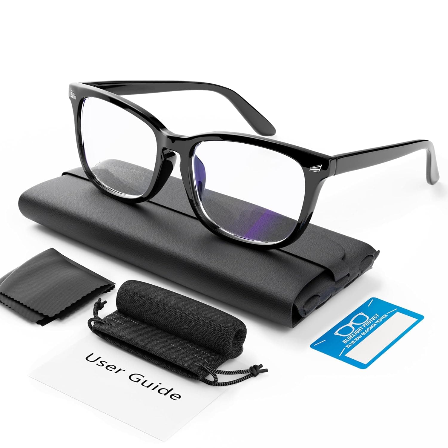 COOLOO Blue Light Blocking Glasses, Anti Glare Gaming Computer Glasses | Reduce Eye Fatigue, Clear True Vision, Impact Resistance, Anti Scratched, UV 400 Protection