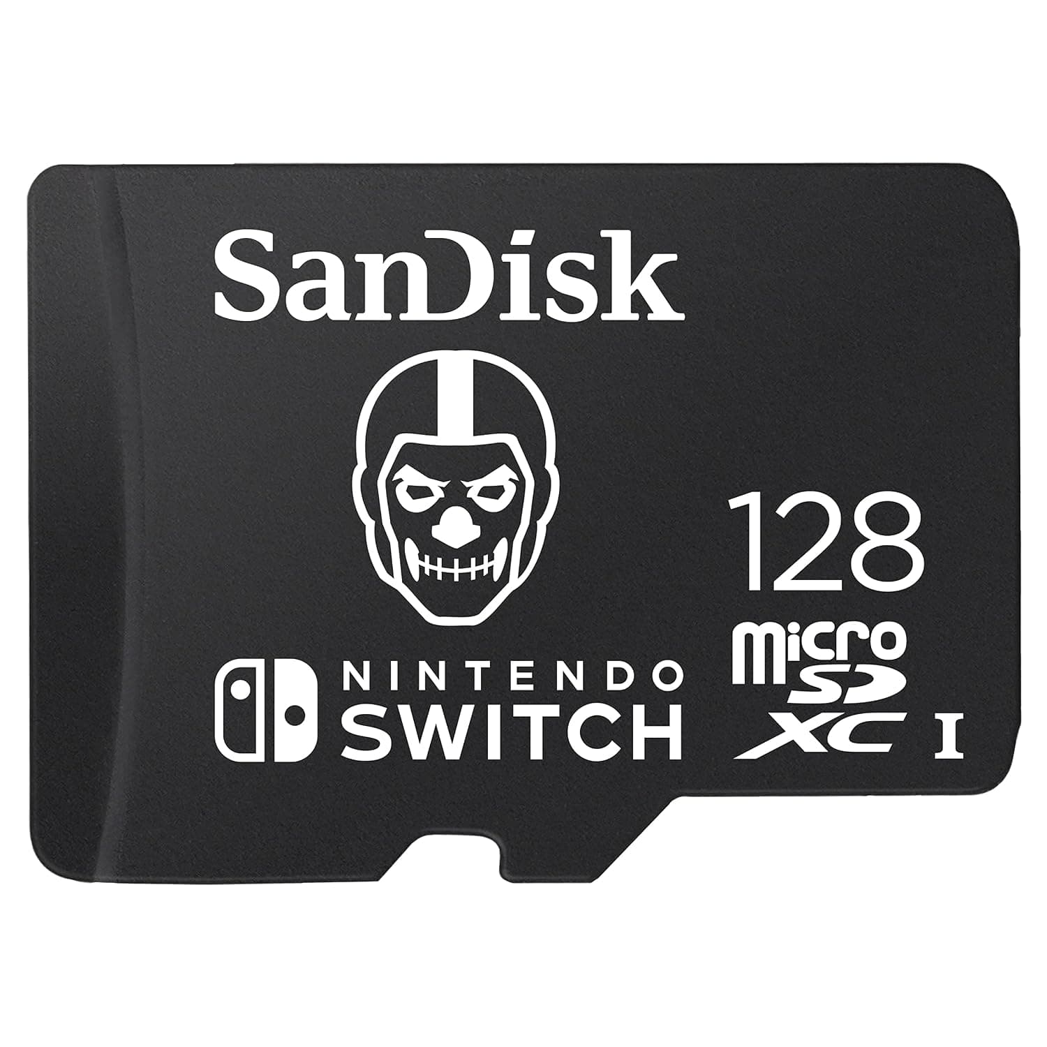 SANDISK microSDXC card licensed for Nintendo Switch consoles, 128GB Fortnite Skull Trooper edition (up to 100 MB/s, Nintendo gaming storage, UHS-I, V30, U3)