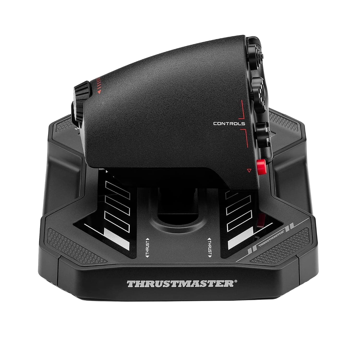 Thrustmaster Sol-R 6 Throttle - Throttle for flight simulation on PC | 14 assignable actions, 3.1-in travel, 4 detent positions, built-in 15-degree rudder, auto re-centering, smooth glide
