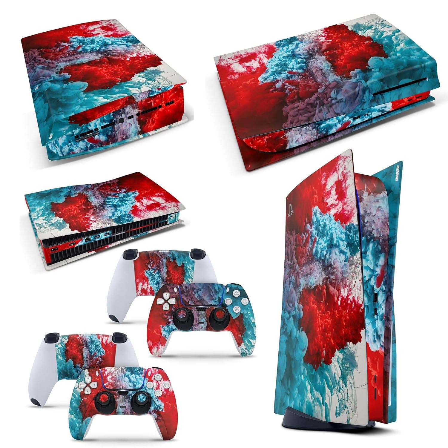 GNG PS5 Console EXPLOSION Skin Decal Vinal Sticker + 2 Controller Skins Set