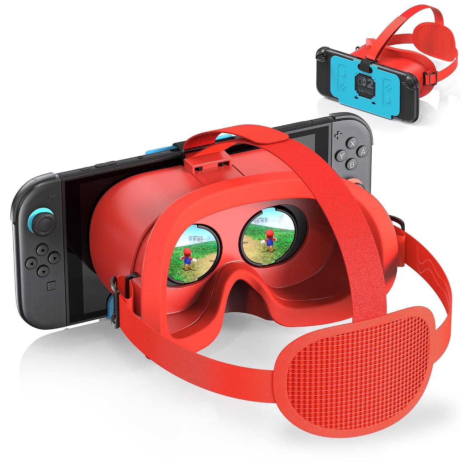VR Headset for Nintendo Switch 2 (2025), Switch 2 Virtual Reality VR Glasses with Adjustable HD Lenses and Comfortable Head Strap, Virtual Boy 3D Goggle for Switch 2 Accessories, Orange&Blue