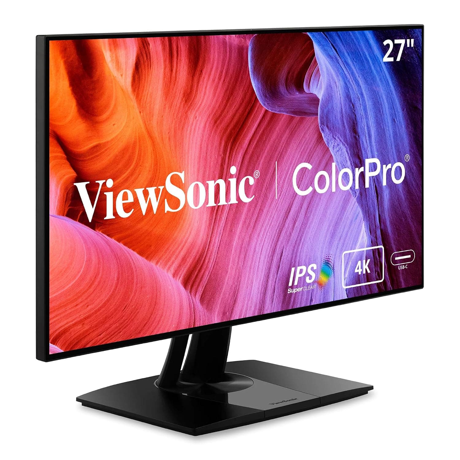 ViewSonic VP2768a-4K 27-inch 2160p UHD Professional Monitor, 100% sRGB, Pantone Validated, Colour Blindness Mode, USB Type-C, HDMI, DisplayPort, Ethernet, For Graphic Design, Photo & Video Editing