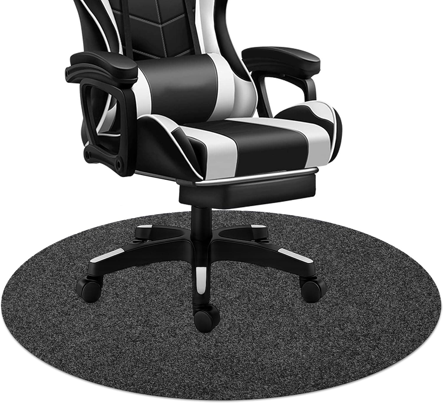 NCONE Office Chair Mat for Hardwood Floor, 39""x39"" Round Desk Chair Floor Protector Mat Rug for Gaming Rolling Chair, MatUK2441