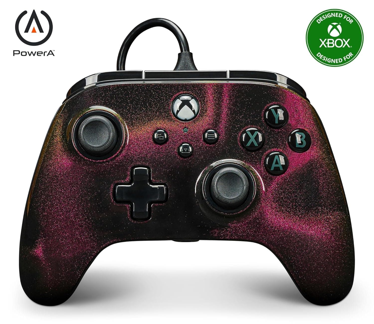 PowerA Advantage Wired Controller for Xbox Series X|S - Sparkle, Gamepad, Wired Video Game Controller, Gaming Controller, USB-C, works with Xbox One and Windows 10/11, Officially Licensed