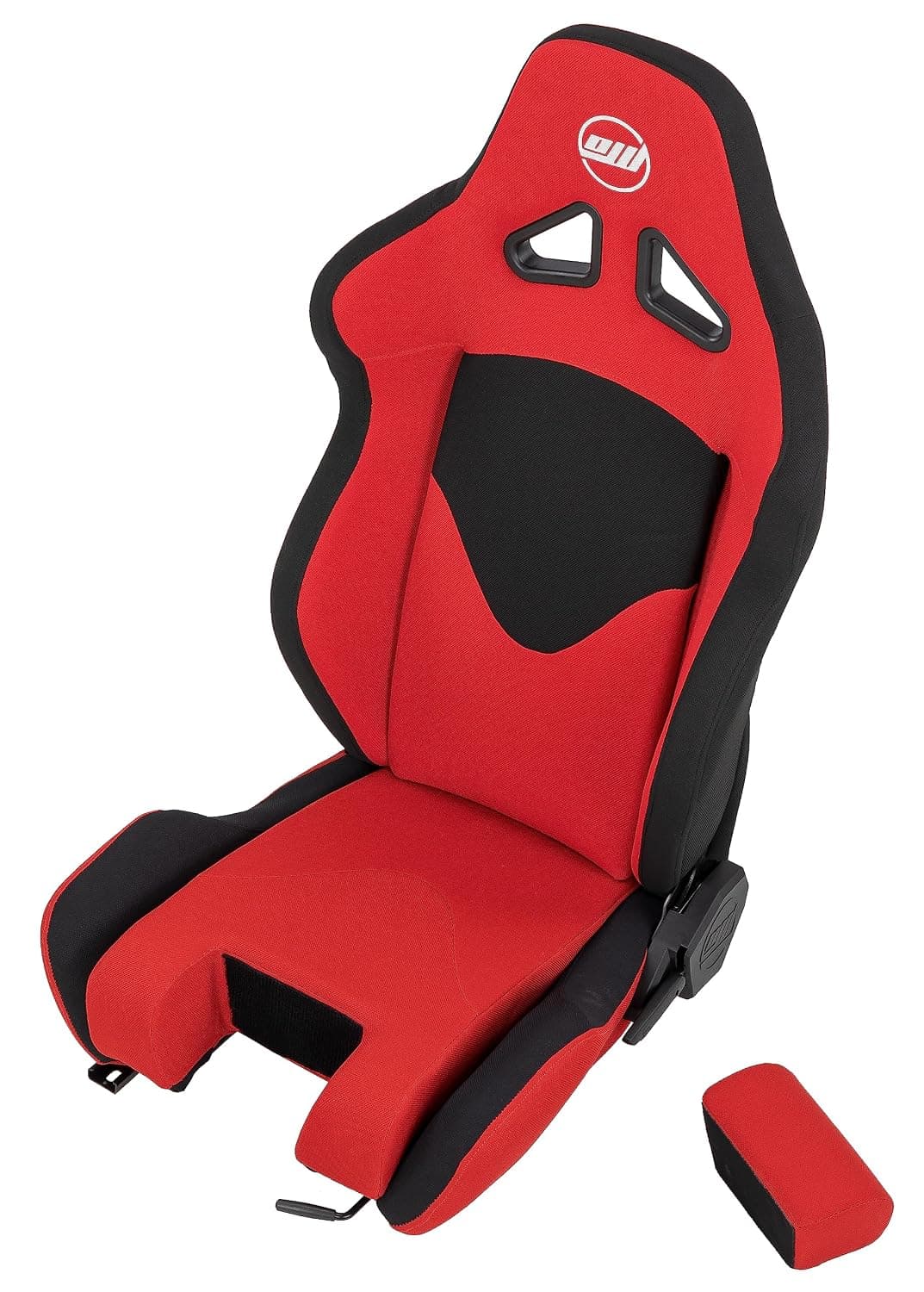OpenWheeler Racing and Flight Sim Seat, Simulator Cockpit. Sliding Rails Included. Red on Black. Breathable Fabric Upholstery
