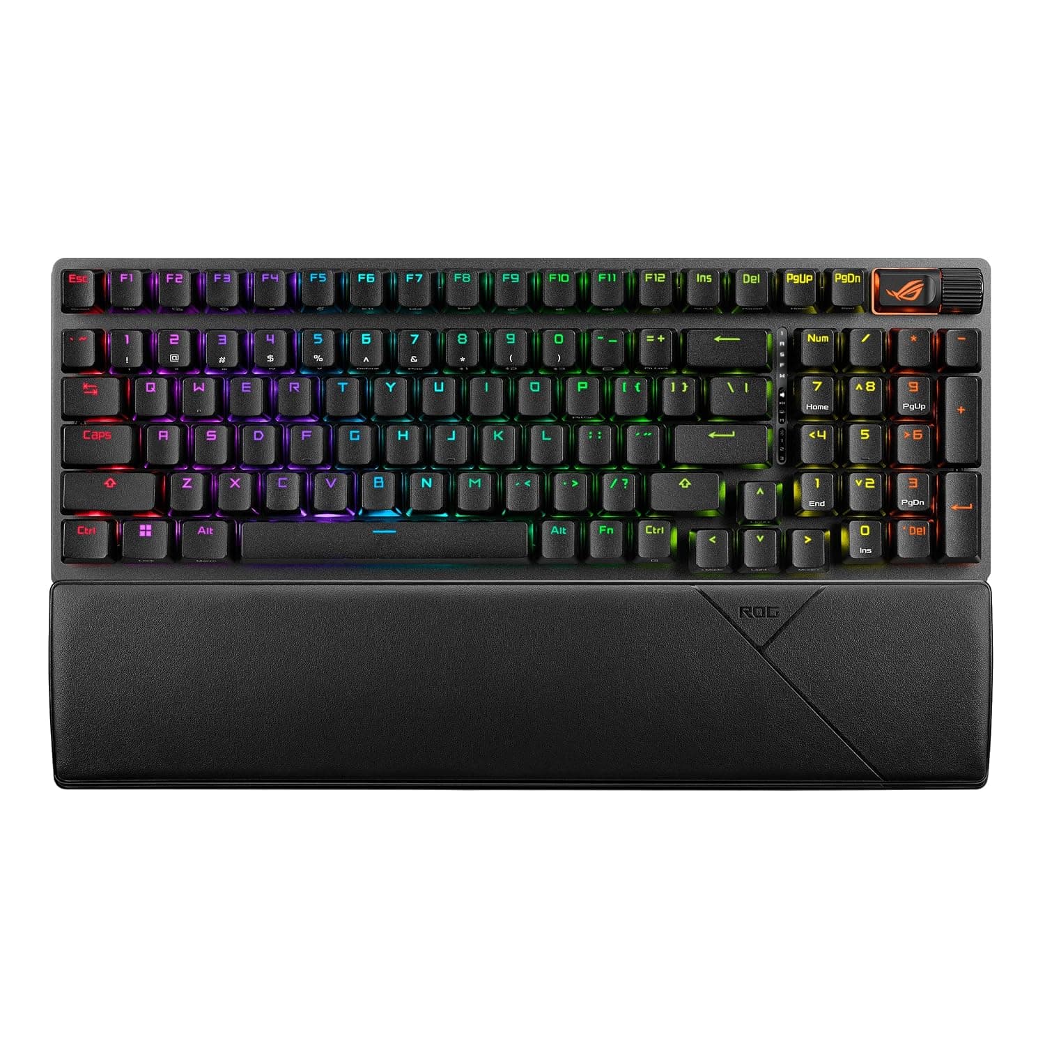 ASUS ROG Strix Scope II 96 Wireless Mechanical Gaming Keyboard – 96% Full-Size, Tri-Mode Connection, Bluetooth Compatible, Hot Swappable Pre-lubed ROG NX Snow Linear Switches, PBT Keycaps, RGB, PC