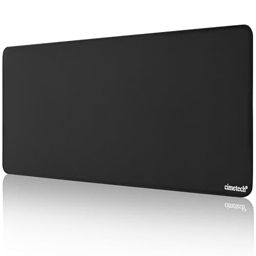 cimetech Gaming Mouse Pad 800 * 300 * 3 MM, Extended Large Mouse Mat Computer Keyboard Desk Pad with Anti-Slip Rubber Base Comfortable Waterproof Soft Cloth, Improved Precision and Speed - Black