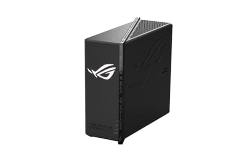 ASUS ROG Strix GS-BE18000 Tri-Band WiFi 7 Gaming Router (320 MHz Bandwidth, 4096-QAM, 8 x 2.5G Ports, Mobile Game Mode, Aura RGB, AiMesh, VPN, up to 300 m² Coverage)