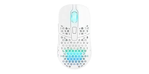 Xtrfy M42 - Wireless Gaming Mouse - Superlight and Optimised for E-Sports - with 2.4 GHz Radio and RGB Lighting - Adjustable Modular Housing with 2 Sizes included - Rechargeable, White