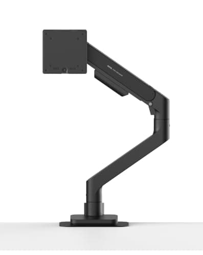 BenQ Ergo Monitor Arm -Gas Spring Monitor Stand for Up to 45'' & 20 kg Screens, Heavy Duty, Quick Installation, No Wobbling, Top Clamp and Grommet Base, Reinforcement Plate, VESA 75x75 &100x100 mm