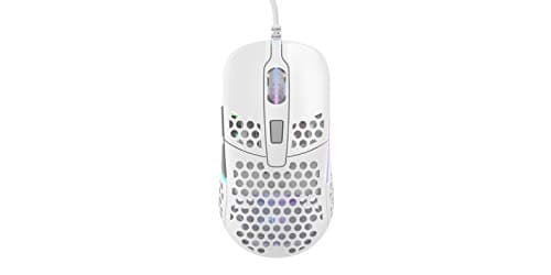 Xtrfy M42 RGB - Superlight Gaming Mouse - Wired with State-of-the-Art Pixart 3389 Sensor - Modular Housing with 2 Sizes Included - Adjustable RGB Backlight - White Edition