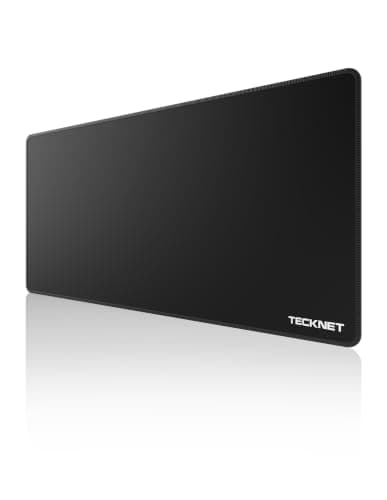 TECKNET Gaming Mouse Mat, 900x400x3mm Large Mouse Pad - Black | Waterproof, Non-Slip Rubber Base, Durable Stitched Edges, Smooth Cloth Surface, Compatible with Laser and Optical Mouse