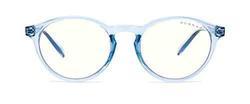 Gunnar Attaché Gaming Anti Blue/UV Computer Glasses - Blue Crystal Frame + Clear Tint Lens Unisex