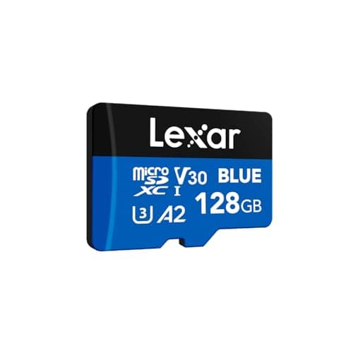 Lexar Blue Micro SD Card 128GB, up to 160MB/s Read, microSDXC UHS-I Card