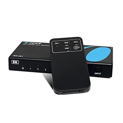 OREI 8K 4-Port HDMI 2.1 Switch, 8K@60Hz,4-In 1-Out 4K@120Hz, Auto Switch