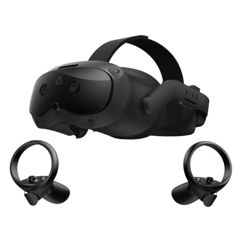 HTC Vive Focus Vision Bundle— Mixed Reality and PC VR Headset Plus Controllers — Consumer Edition Plus Vive Wired Streaming Kit — DisplayPort Mode Compatible
