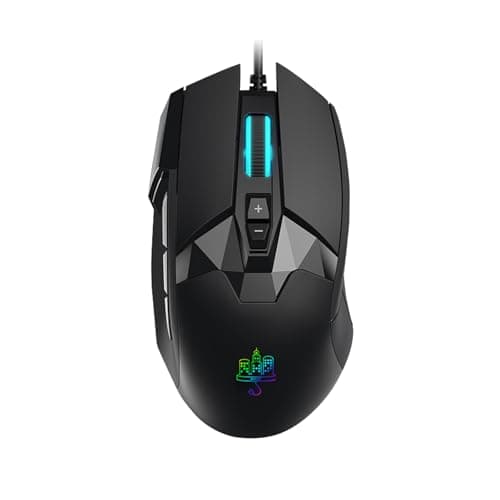 MOJO Pro Performance Silent Gaming Mouse - Wired Mouse with 9 Programmable Buttons Including Sniper Key, 12000 DPI, 1000 Hz, Force Adjustable, Custom Profiles