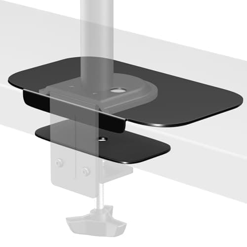 STANDOPIA Monitor Mount Reinforcement Plate for Thin Glass and Other Table Tops, Fits Most Clamp and Grommet Bases, Black