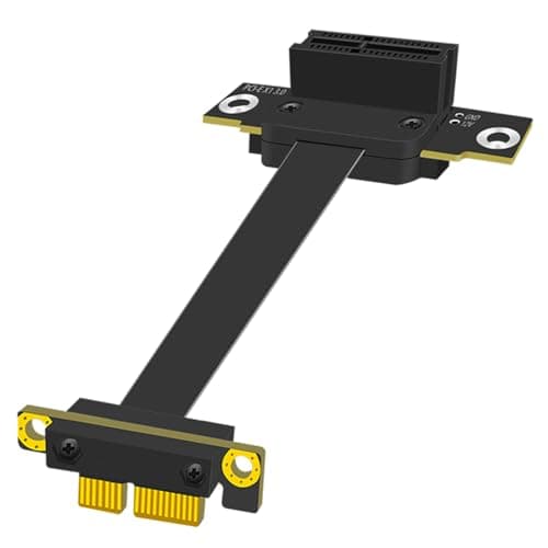 GLOTRENDS 100mm PCIe 3.0 X1 Riser Cable for M.2, WiFi, Firewire, USB, Sound Cards, etc