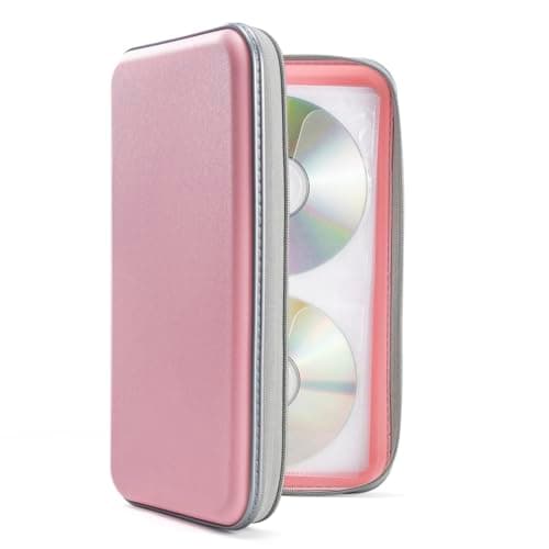 DVSICK DVD Case, 96 Capacity Plastic CD Holder Case, for Car, Home & Travel